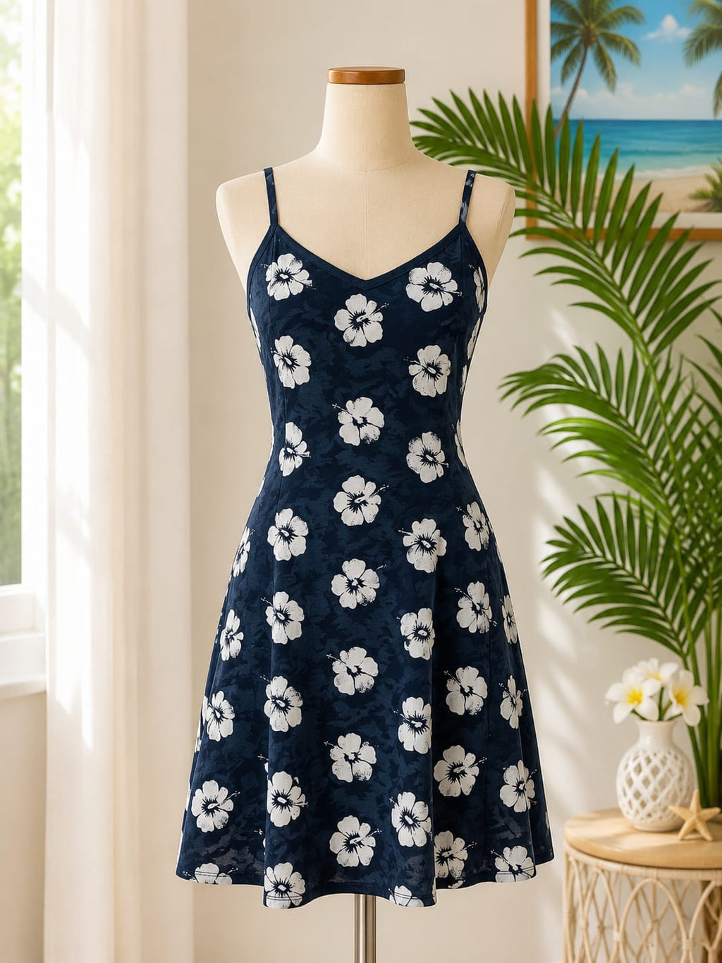 East Coast Surf Wear, Floral Hibiscus Beach Cover-Up, 100% Cotton (WHOLESALE)