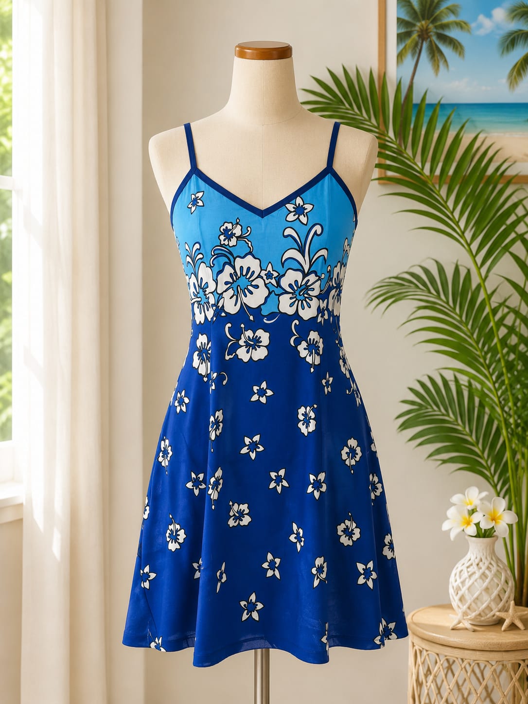 East Coast Surf Wear, Floral Hibiscus Beach Cover-Up, 100% Cotton (WHOLESALE)