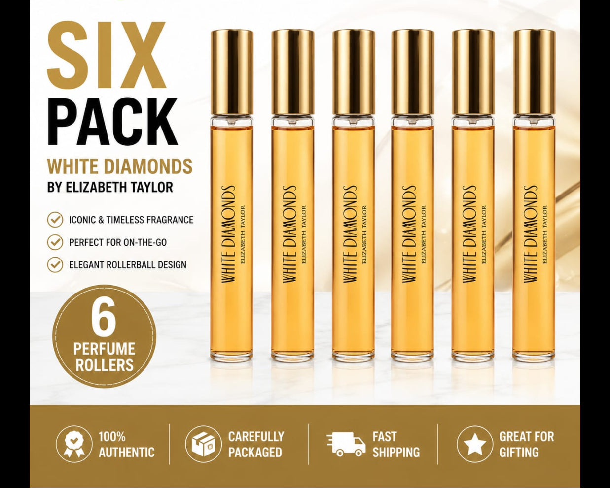 White Diamonds By Elizabeth Taylor Women Combo: EDT Spray 3oz (6x0.5oz) Unboxed